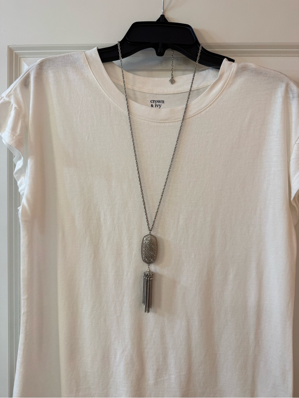 Kendra Scott Silver Tassel Pendant Necklace